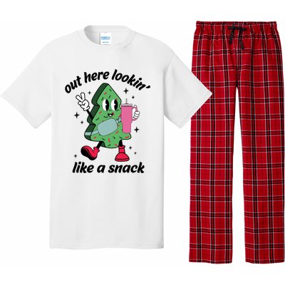 Out Here Lookin Like A Snack Stanley Tumbler Funny Christmas Gift Pajama Set