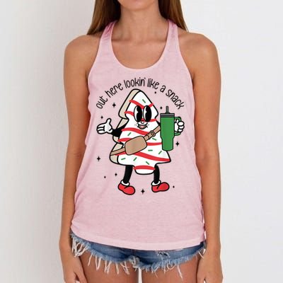 Out Here Lookin Like A Snack Gift Women's Knotted Racerback Tank