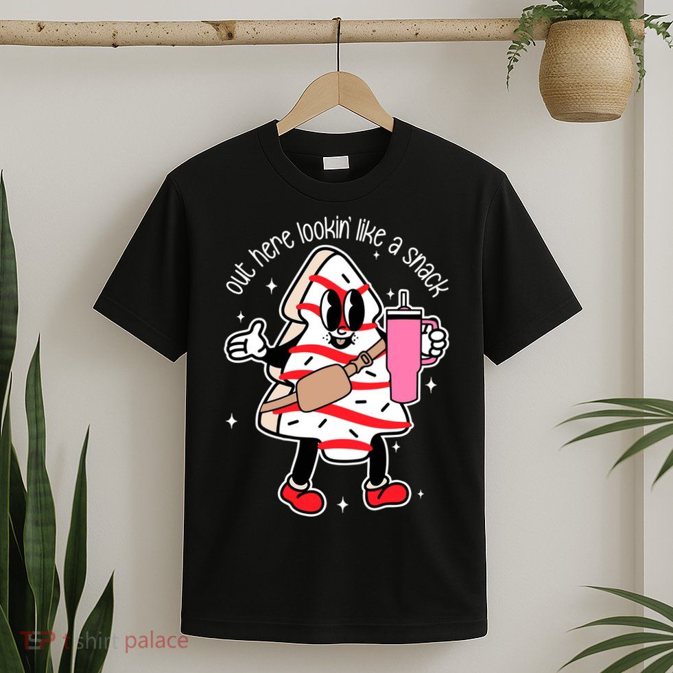 Out Here Looking Like A Snack Cute Boo Jee Xmas Trees Cakes T-Shirt