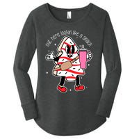 Out Here Looking Like A Snack Cute Boo Jee Xmas Trees Cakes Women's Perfect Tri Tunic Long Sleeve Shirt