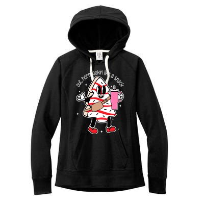 Out Here Looking Like A Snack Cute Boo Jee Xmas Trees Cakes Women's Fleece Hoodie