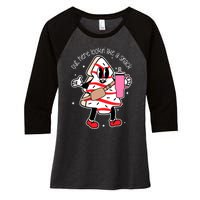 Out Here Looking Like A Snack Cute Boo Jee Xmas Trees Cakes Women's Tri-Blend 3/4-Sleeve Raglan Shirt