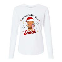 Out Here Lookin Like A Snack Funny Christmas Gingerbread Womens Cotton Relaxed Long Sleeve T-Shirt