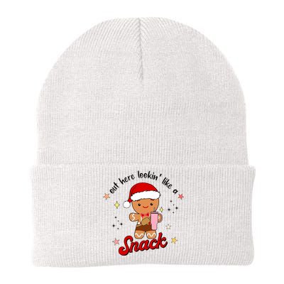 Out Here Lookin Like A Snack Funny Christmas Gingerbread Knit Cap Winter Beanie