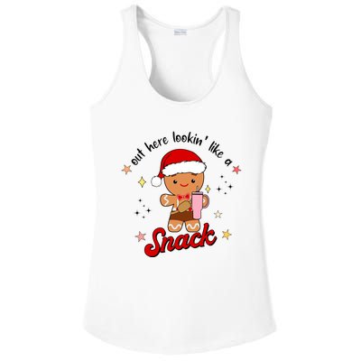 Out Here Lookin Like A Snack Funny Christmas Gingerbread Ladies PosiCharge Competitor Racerback Tank