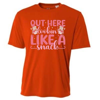 Out Here Looking Like A Snack Boujee Christmas Tree Cake  Cooling Performance Crew T-Shirt