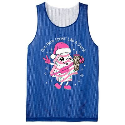 Out Here Looking Like A Snack Cute Boo Jee Xmas Trees Cakes  Mesh Reversible Basketball Jersey Tank