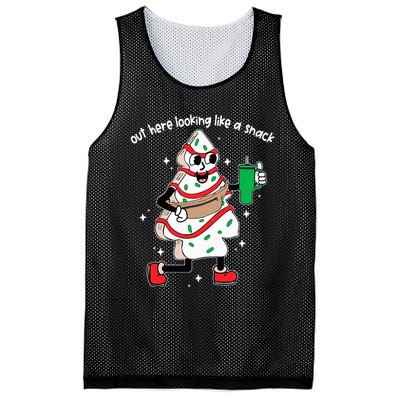 Out Here Looking Like A Snack Boo Jee Christmas Tree Cake  Mesh Reversible Basketball Jersey Tank