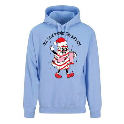 Out Here Lookin Like A Snack Boojee Christmas Tree Cake Cool Gift Unisex Surf Hoodie