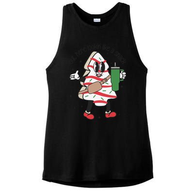 Out Here Lookin Like A Snack Boojee Cute Christmas Tree Cake Cute Gift Ladies PosiCharge Tri-Blend Wicking Tank