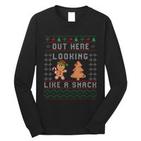 Out Here Looking Like A Snack Funny Christmas Cookie   Long Sleeve Shirt