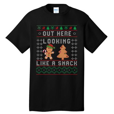 Out Here Looking Like A Snack Funny Christmas Cookie   Tall T-Shirt