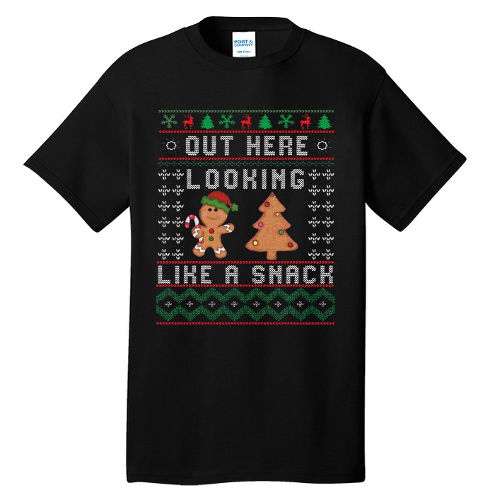 Out Here Looking Like A Snack Funny Christmas Cookie   Tall T-Shirt