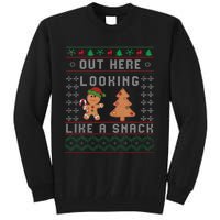 Out Here Looking Like A Snack Funny Christmas Cookie   Tall Sweatshirt