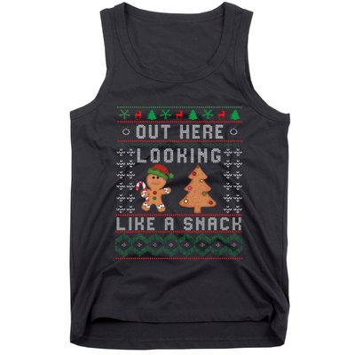 Out Here Looking Like A Snack Funny Christmas Cookie   Tank Top