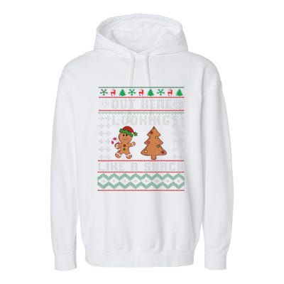 Out Here Looking Like A Snack Funny Christmas Cookie   Garment-Dyed Fleece Hoodie