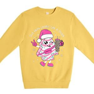 Out Here Looking Like A Snack Cute Boo Jee Xmas Trees Cakes Premium Crewneck Sweatshirt