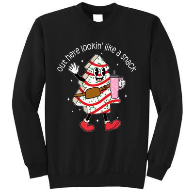 Out Here Looking Like A Snack Cute Boo Jee Xmas Trees Cakes Sweatshirt