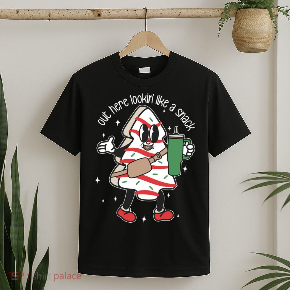 Out Here Looking Like A Snack Cute Boo Jee Xmas Trees Cakes T-Shirt