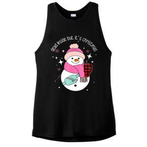 Out Here Looking Like A Snack Cute Boo Jee Xmas Snowman Ladies PosiCharge Tri-Blend Wicking Tank