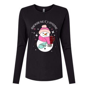 Out Here Looking Like A Snack Cute Boo Jee Xmas Snowman Womens Cotton Relaxed Long Sleeve T-Shirt