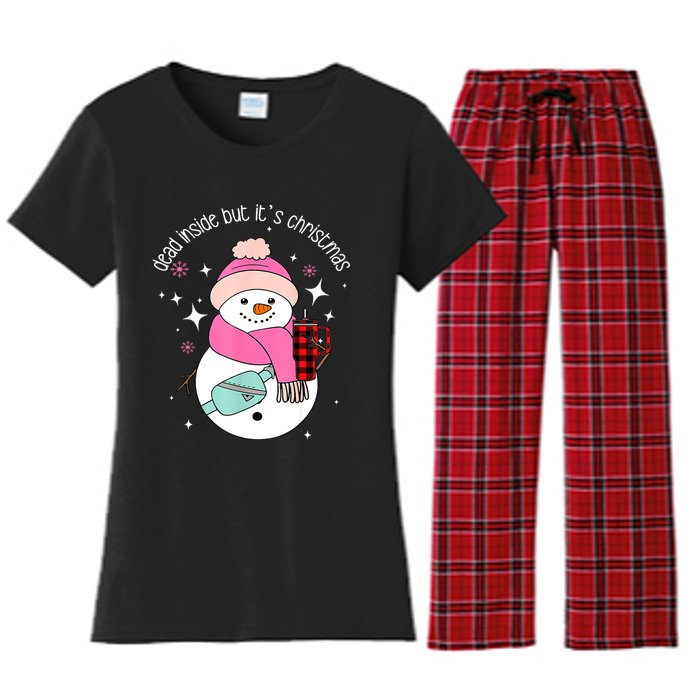 Out Here Looking Like A Snack Cute Boo Jee Xmas Snowman Women's Flannel Pajama Set