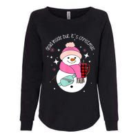 Out Here Looking Like A Snack Cute Boo Jee Xmas Snowman Womens California Wash Sweatshirt