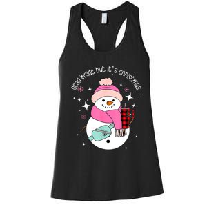 Out Here Looking Like A Snack Cute Boo Jee Xmas Snowman Women's Racerback Tank