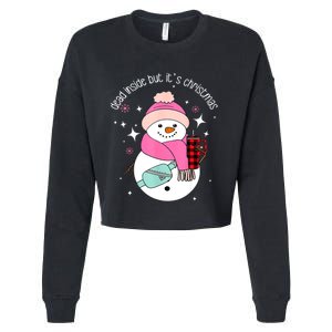 Out Here Looking Like A Snack Cute Boo Jee Xmas Snowman Cropped Pullover Crew