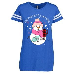 Out Here Looking Like A Snack Cute Boo Jee Xmas Snowman Enza Ladies Jersey Football T-Shirt