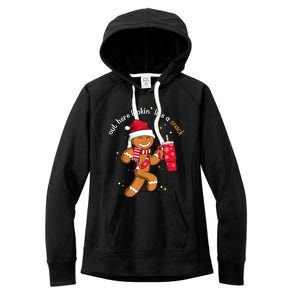 Out Here Looking Like A Snack Boujee Christmas Gingerbread Women's Fleece Hoodie