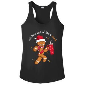 Out Here Looking Like A Snack Boujee Christmas Gingerbread Ladies PosiCharge Competitor Racerback Tank