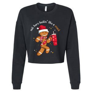 Out Here Looking Like A Snack Boujee Christmas Gingerbread Cropped Pullover Crew