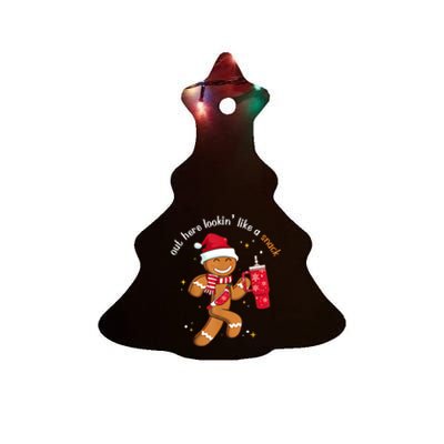 Out Here Looking Like A Snack Boujee Christmas Gingerbread Ceramic Tree Ornament