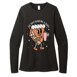 Out Here Looking Like A Snack Cute Boo Jee Xmas Trees Cakes Great Gift Womens CVC Long Sleeve Shirt