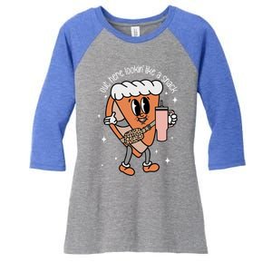 Out Here Looking Like A Snack Cute Boo Jee Xmas Trees Cakes Great Gift Women's Tri-Blend 3/4-Sleeve Raglan Shirt