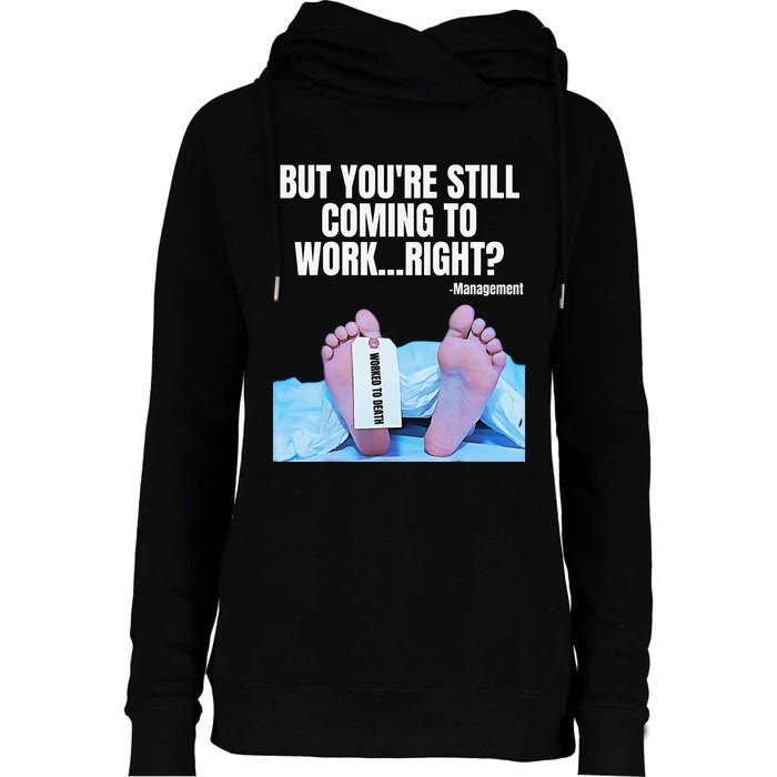 Office Humor Manager Employee Job and Career Funny Work Meme Womens Funnel Neck Pullover Hood