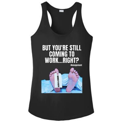 Office Humor Manager Employee Job and Career Funny Work Meme Ladies PosiCharge Competitor Racerback Tank