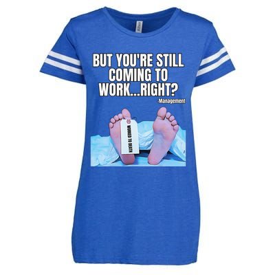 Office Humor Manager Employee Job and Career Funny Work Meme Enza Ladies Jersey Football T-Shirt