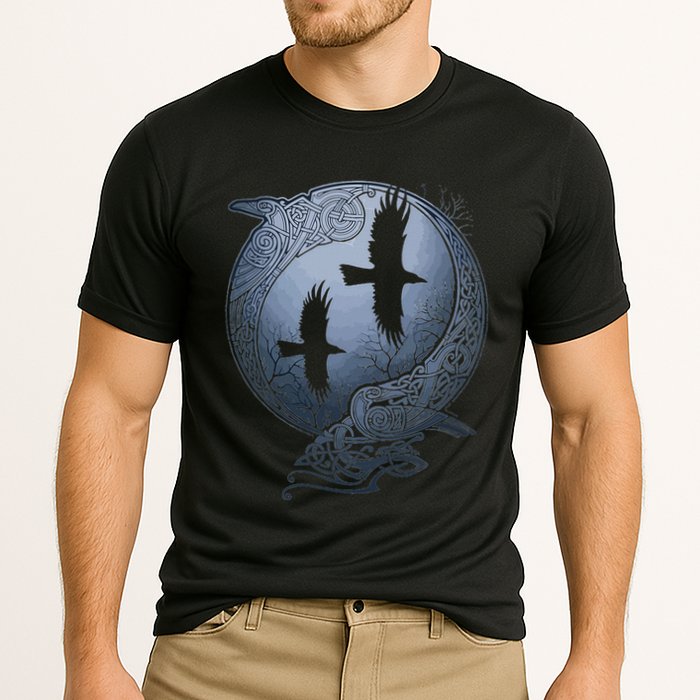 Odins Huginn & Muninn Norse Mythology Cooling Performance Crew T-Shirt