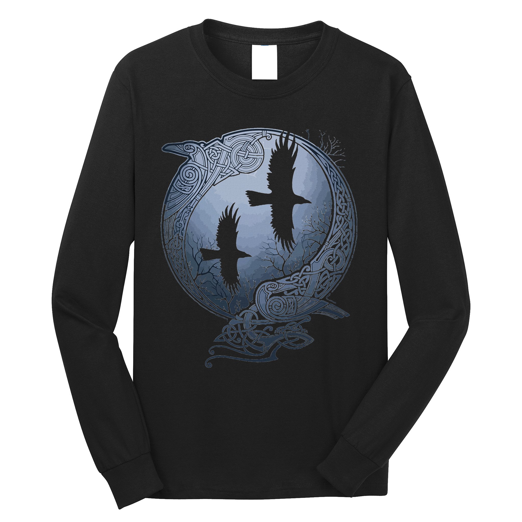 Odins Huginn & Muninn Norse Mythology Long Sleeve Shirt