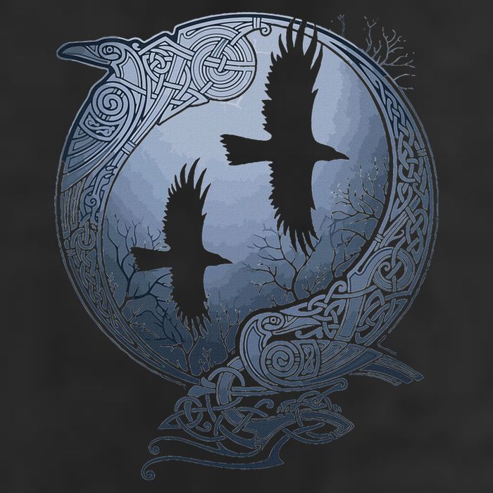 Odins Huginn & Muninn Norse Mythology Adult Drive Performance Visor