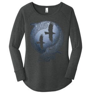 Odins Huginn & Muninn Norse Mythology Women's Perfect Tri Tunic Long Sleeve Shirt