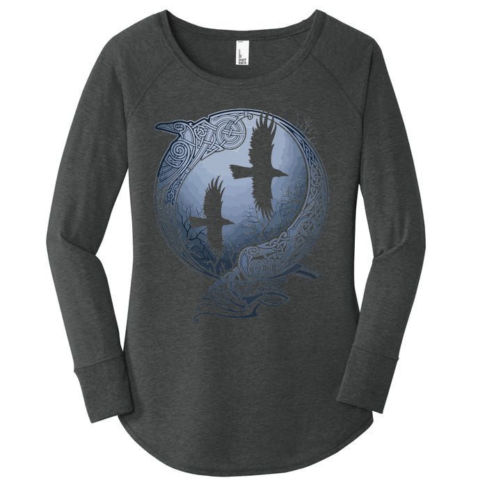 Odins Huginn & Muninn Norse Mythology Women's Perfect Tri Tunic Long Sleeve Shirt