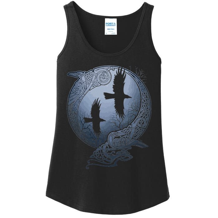 Odins Huginn & Muninn Norse Mythology Ladies Essential Tank