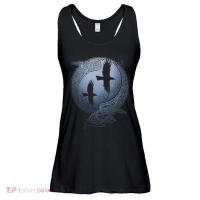 Odins Huginn & Muninn Norse Mythology Ladies Essential Flowy Tank