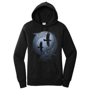 Odins Huginn & Muninn Norse Mythology Women's Pullover Hoodie