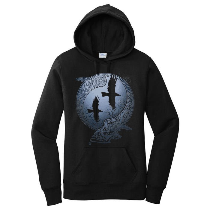 Odins Huginn & Muninn Norse Mythology Women's Pullover Hoodie