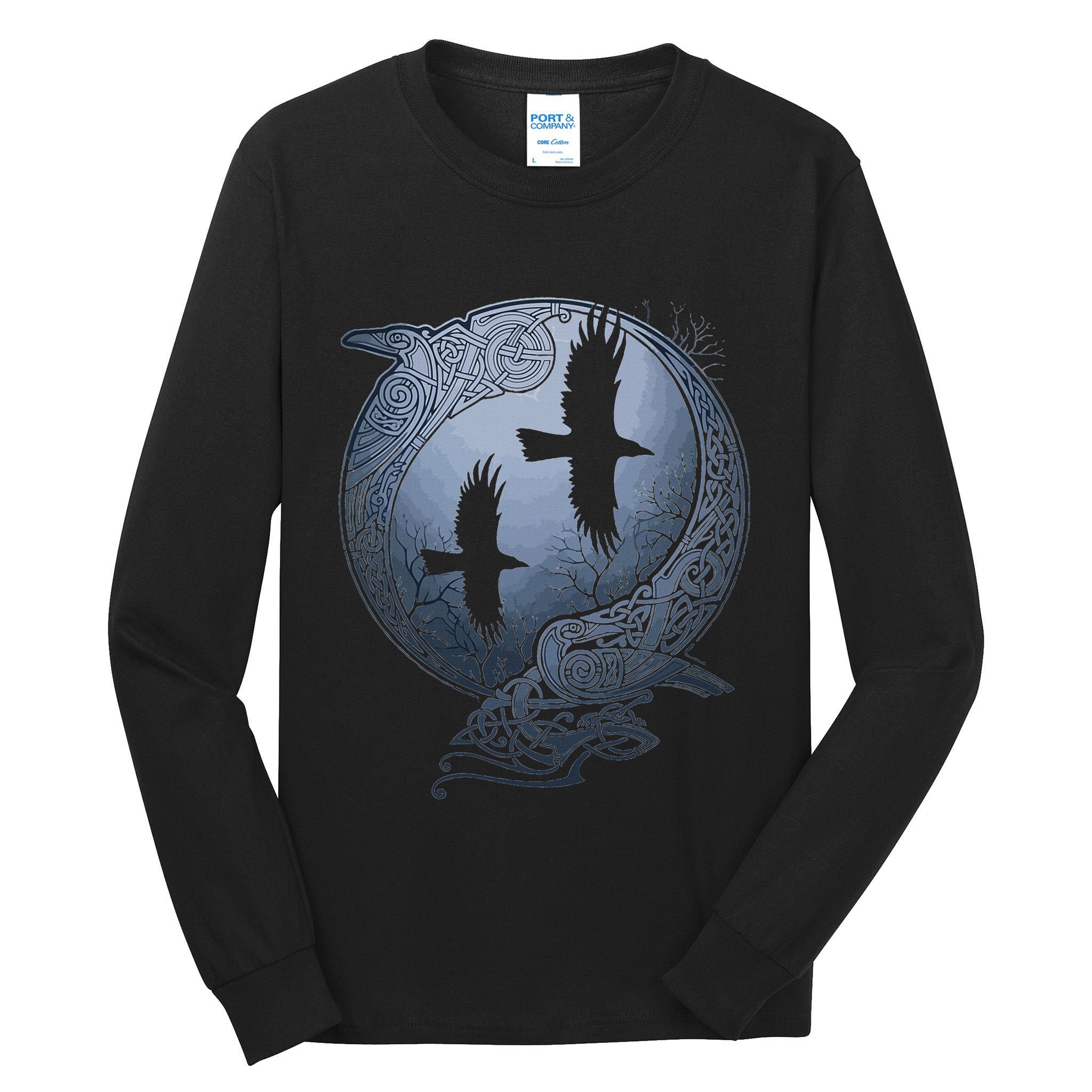 Odins Huginn & Muninn Norse Mythology Tall Long Sleeve T-Shirt