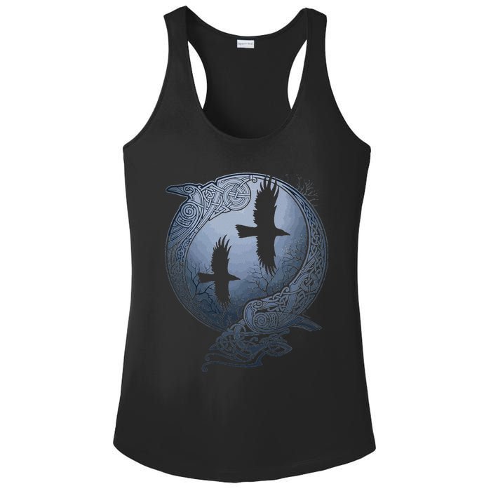 Odins Huginn & Muninn Norse Mythology Ladies PosiCharge Competitor Racerback Tank